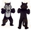 Black White Gray Husky Dog Mascot Costume