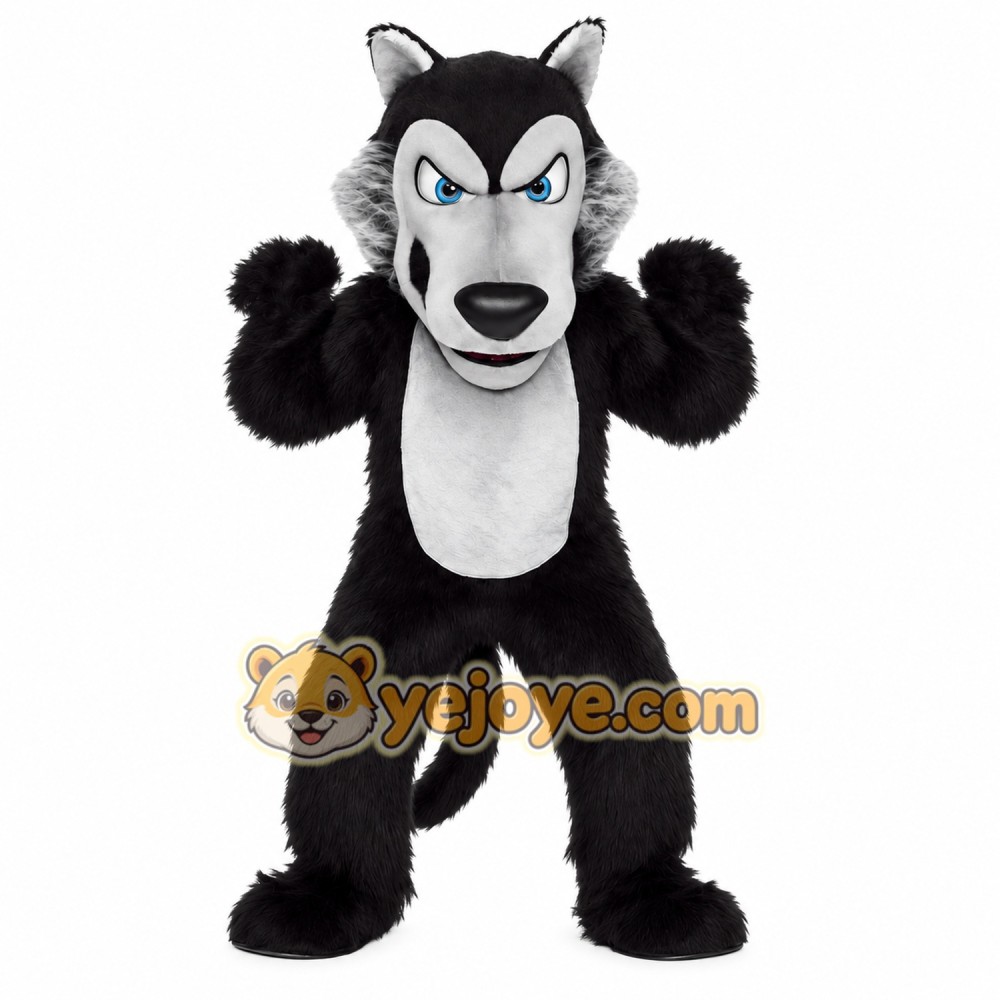 Black White Gray Husky Dog Mascot Costume Black White Gray Husky Dog Mascot Costume