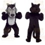 Black White Gray Husky Dog Mascot Costume