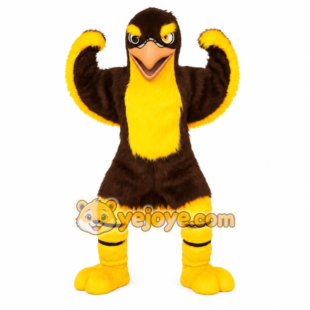 Brown Yellow Eagle Mascot Costume Brown Yellow Eagle Mascot Costume