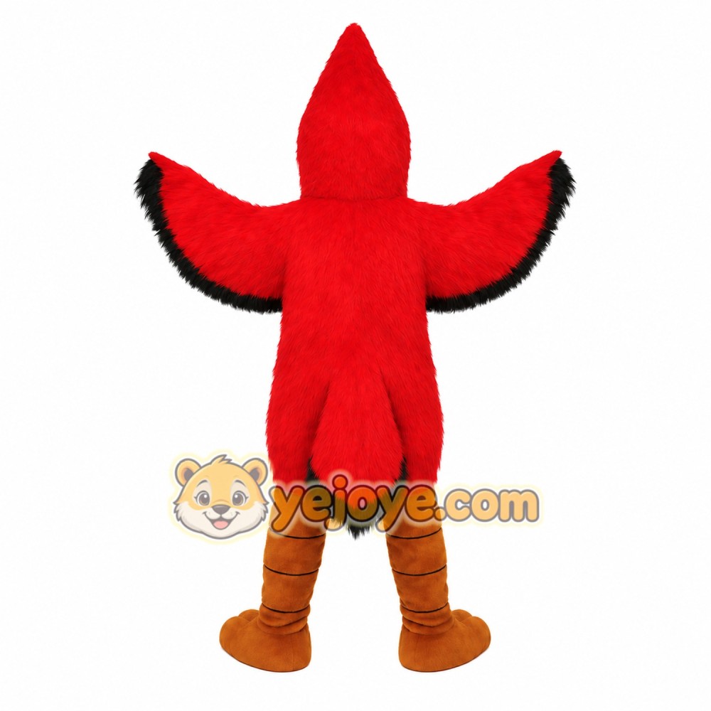 Red Black Cardinal Bird Mascot Costume Red Black Cardinal Bird Mascot Costume