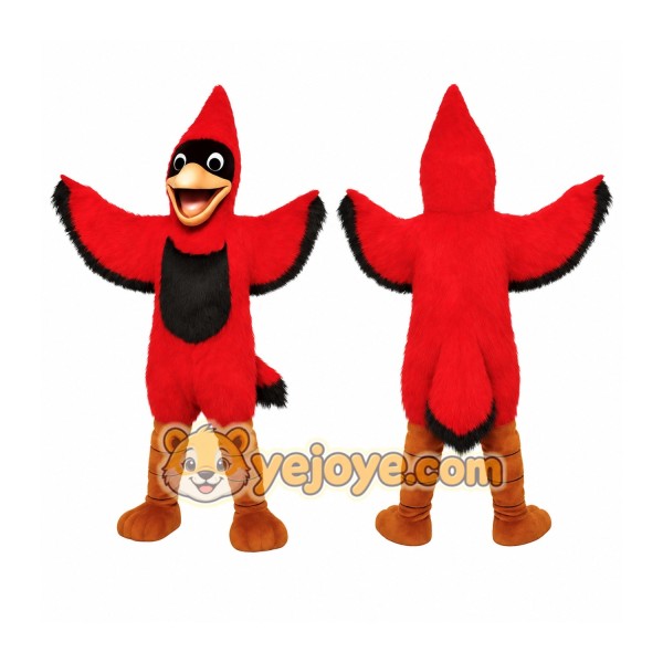 Red Black Cardinal Bird Mascot Costume