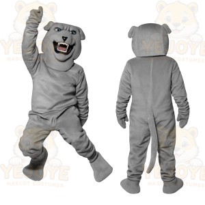 Gray Bulldog Mascot Costume