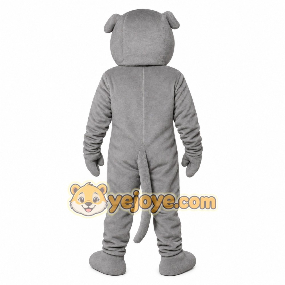 Gray Bulldog Mascot Costume Gray Bulldog Mascot Costume