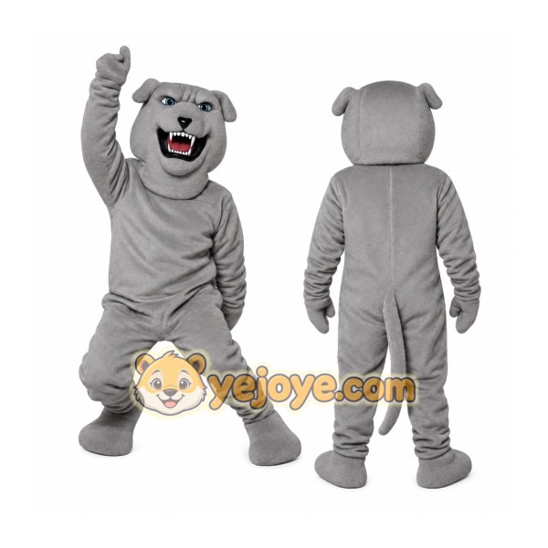Gray Bulldog Mascot Costume