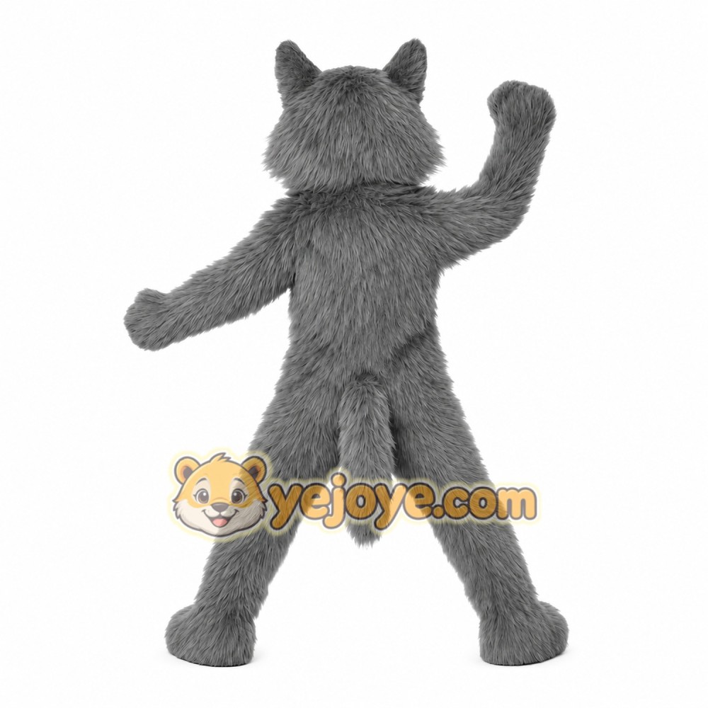 Gray White Husky Dog Mascot Costume