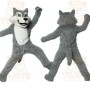 Gray White Husky Dog Mascot Costume
