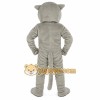 Gray White Striped Tiger Mascot Costume