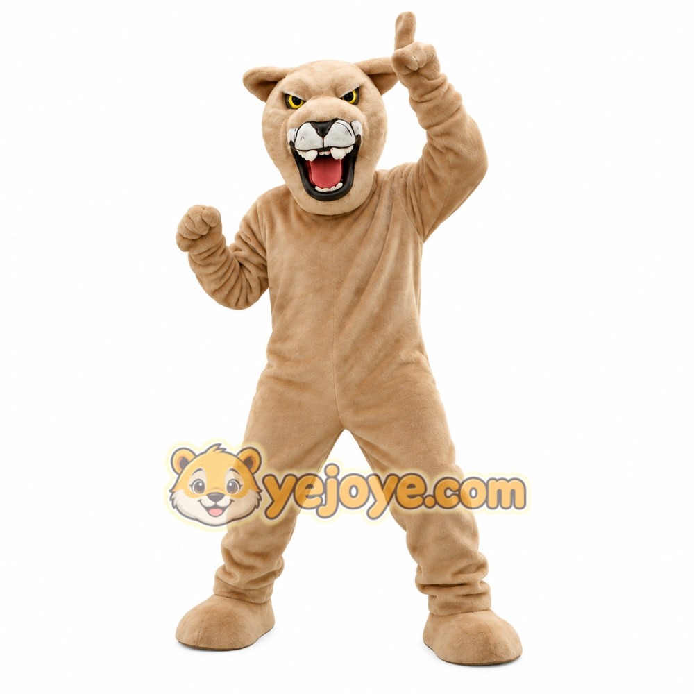 Tan Cougar Mountain Lion Mascot Costume Tan Cougar Mountain Lion Mascot Costume