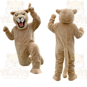 Tan Cougar Mountain Lion Mascot Costume