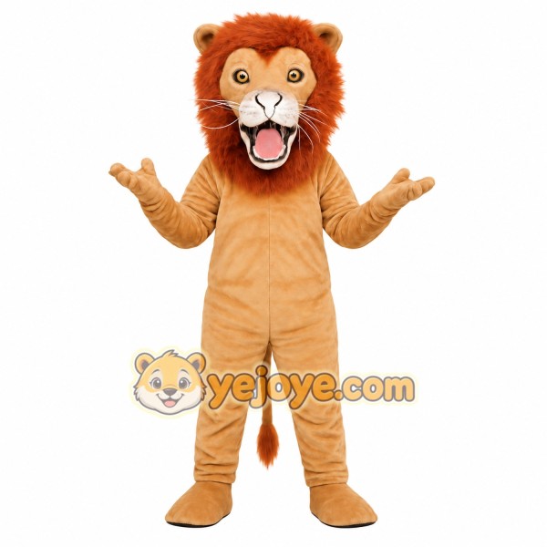 Tan Brown Lion Mascot Costume