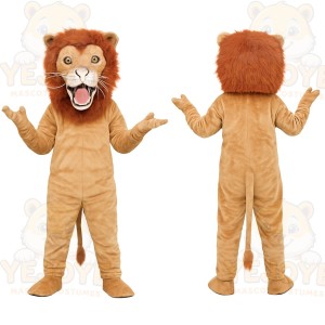Tan Brown Lion Mascot Costume