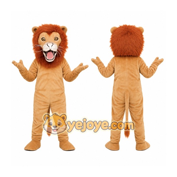 Tan Brown Lion Mascot Costume