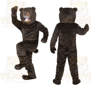 Dark Brown Bear Mascot Costume