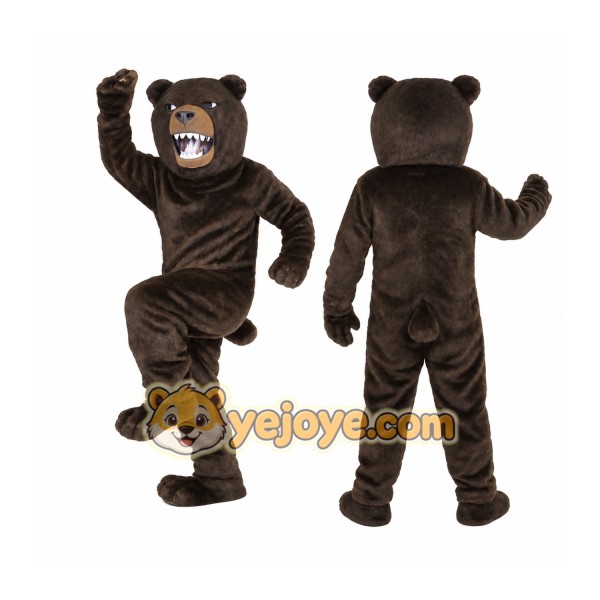Dark Brown Bear Mascot Costume