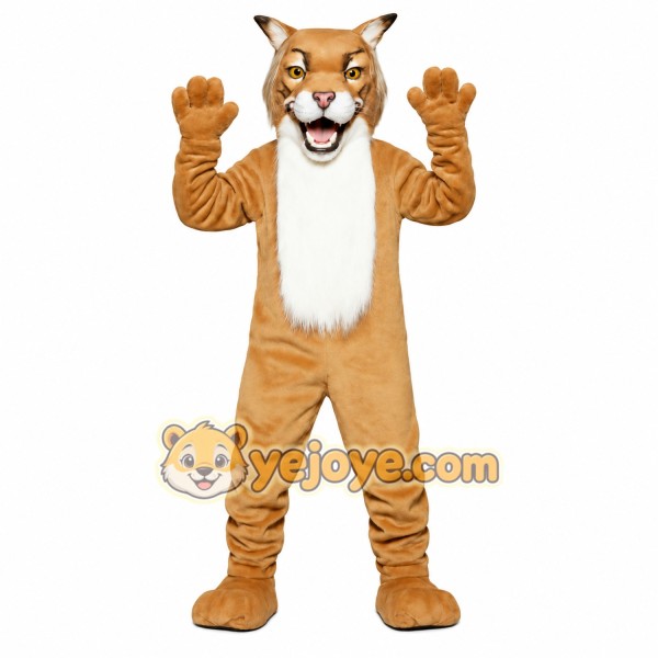 Tan White Cougar Mascot Costume Tan White Cougar Mascot Costume