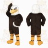 Brown White Yellow Bald Eagle Mascot Costume