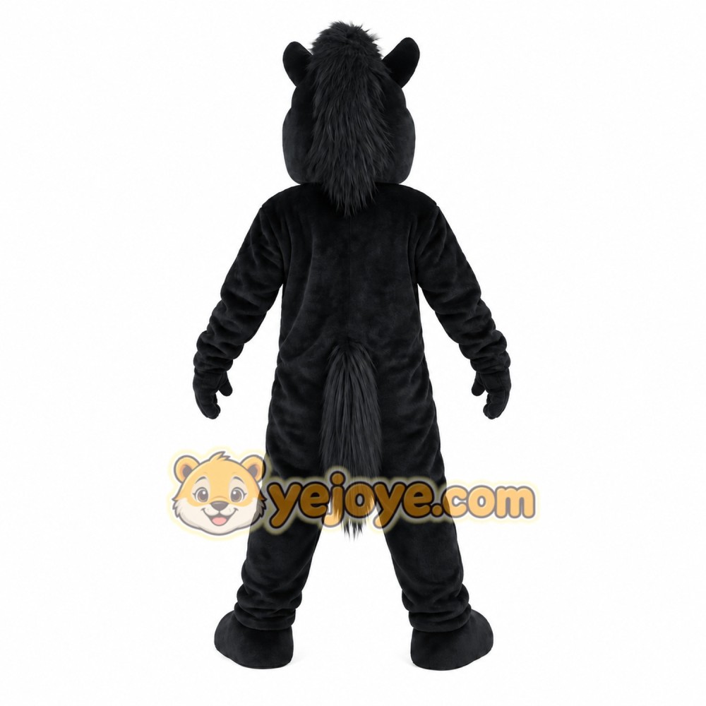 Black Horse Mascot Costume Black Horse Mascot Costume