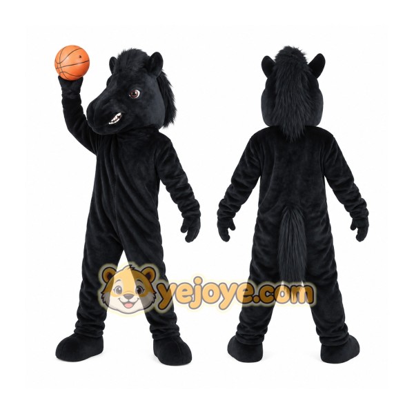 Black Horse Mascot Costume