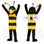 Black Yellow Striped Bee Mascot Costume