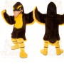 Brown Yellow Eagle Mascot Costume