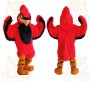 Red Black Orange Cardinal Bird Mascot Costume