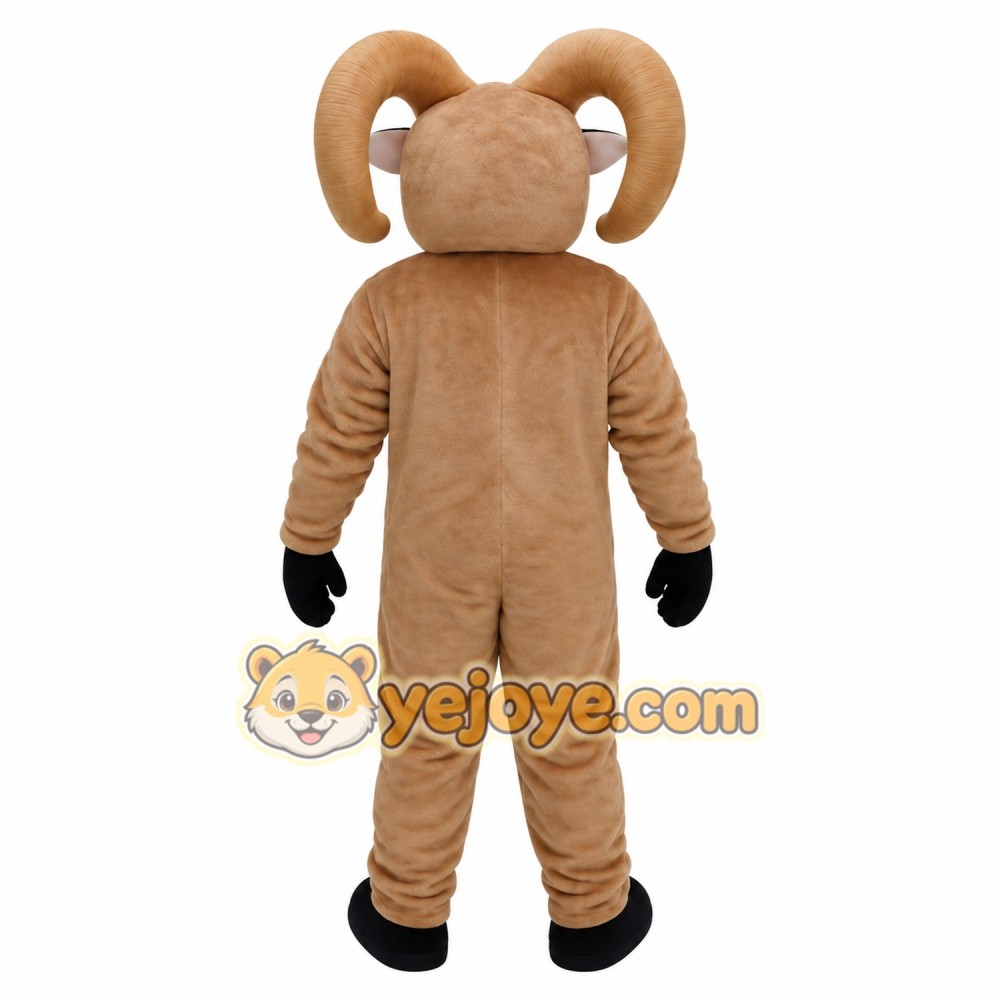 Tan Brown Bighorn Sheep Mascot Costume Tan Brown Bighorn Sheep Mascot Costume