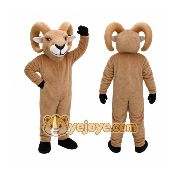 Tan Brown Bighorn Sheep Mascot Costume