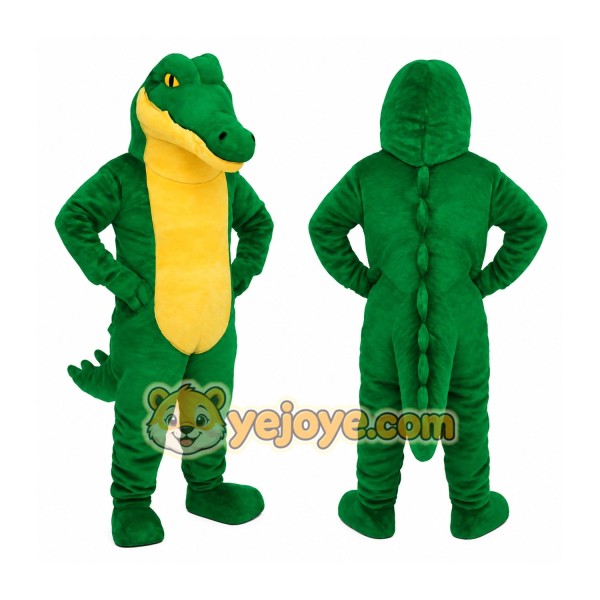 Green Yellow Alligator Mascot Costume