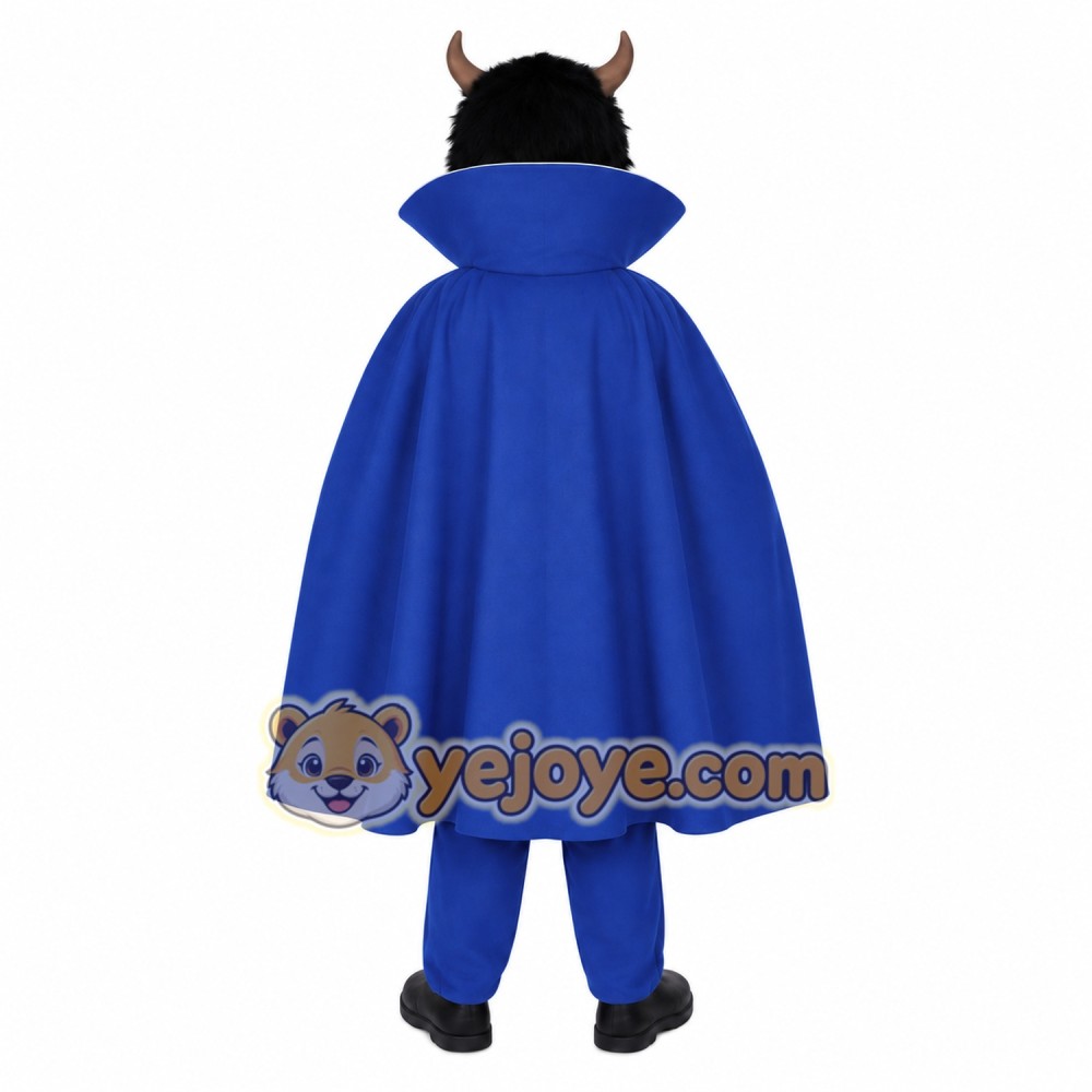 Blue Black Horned Devil Mascot Costume Blue Black Horned Devil Mascot Costume