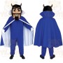 Blue Black Horned Devil Mascot Costume