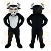 Black White Gray Bull Mascot Costume