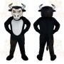 Black White Gray Bull Mascot Costume