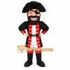 Black Red White Bearded Pirate Mascot Costume Black Red White Bearded Pirate Mascot Costume