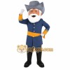 Blue Gold Bearded Cowboy Mascot Costume