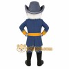 Blue Gold Bearded Cowboy Mascot Costume