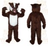 Brown White Badger Mascot Costume