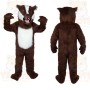 Brown White Badger Mascot Costume