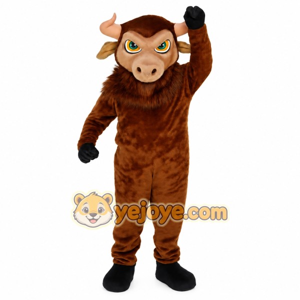 Brown Tan Bull Mascot Costume Brown Tan Bull Mascot Costume