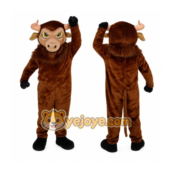 Brown Tan Bull Mascot Costume