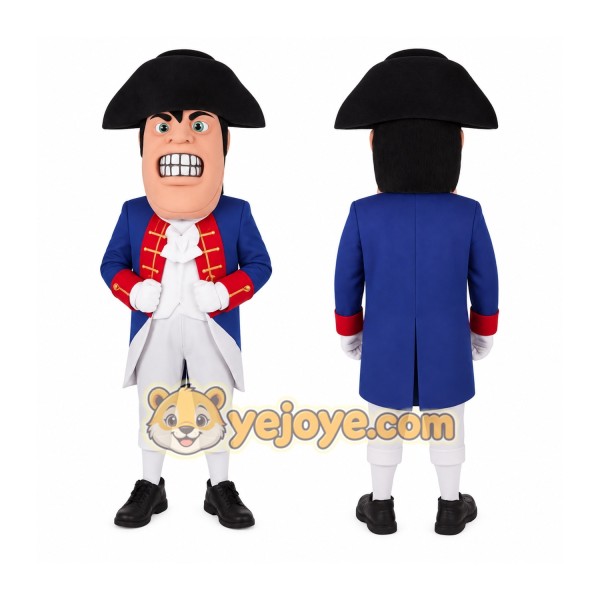 Blue Red Revolutionary General Mascot Costume