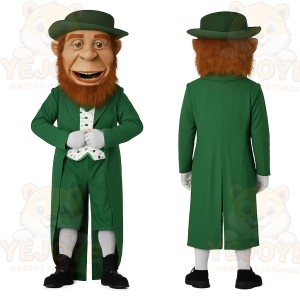 Green Bearded Leprechaun Mascot Costume