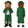 Green Bearded Leprechaun Mascot Costume
