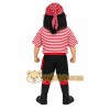 Red White Striped Pirate Mascot Costume