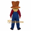 Brown Red Blue Bearded Farmer Mascot Costume Brown Red Blue Bearded Farmer Mascot Costume