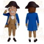 Blue Tan Colonial Gentleman Mascot Costume