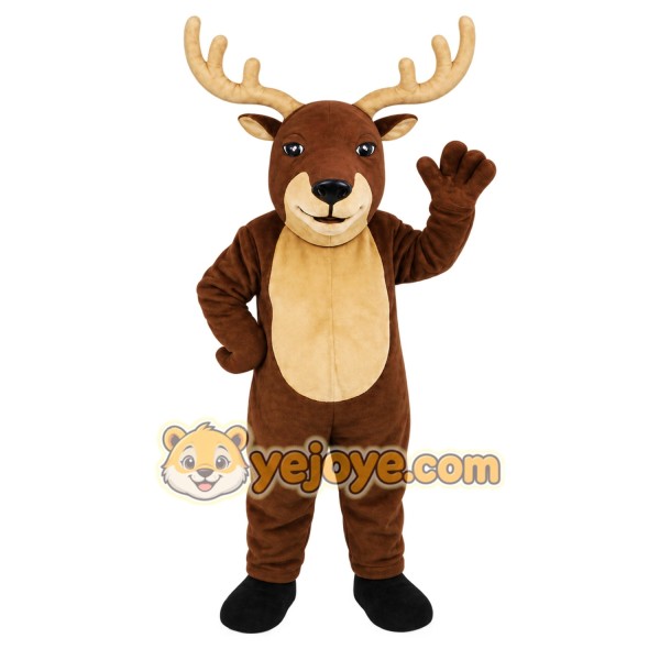 Brown Tan Reindeer Mascot Costume