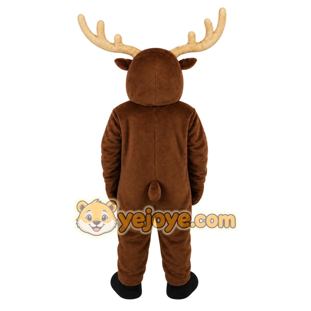 Brown Tan Reindeer Mascot Costume Brown Tan Reindeer Mascot Costume