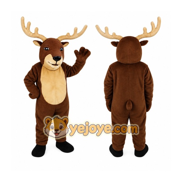 Brown Tan Reindeer Mascot Costume