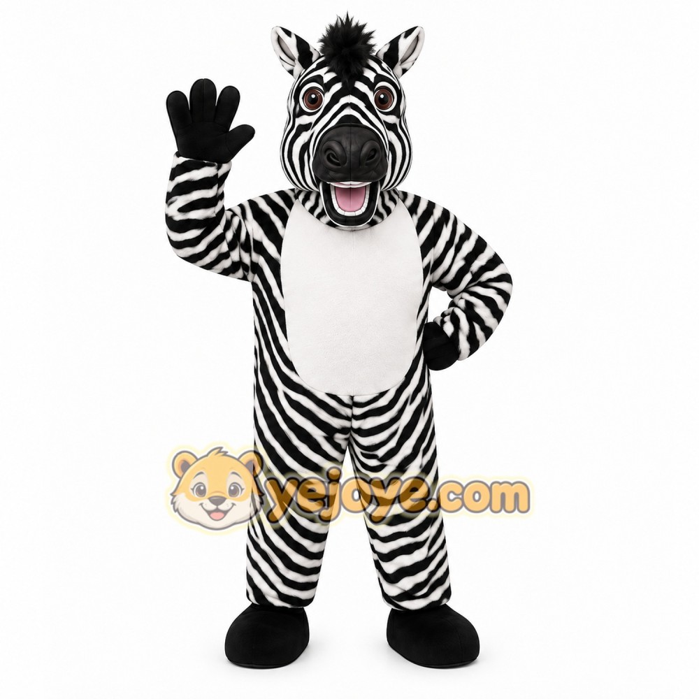 Black White Zebra Mascot Costume Black White Zebra Mascot Costume